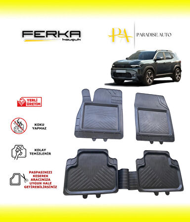 Renault Duster 3 4x2 2024 ve Üstü Uyarlanabilir Universal Havuzlu Paspas