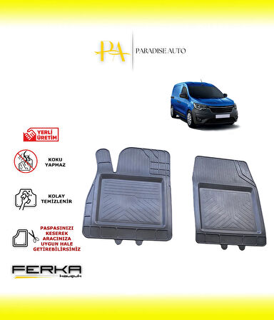Renault Express Ön 2 Parça 2021 ve Üstü Uyarlanabilir Universal Havuzlu Paspas