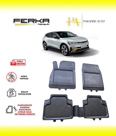 Renault Megane 5 E-Tech 2023 ve Üstü Uyarlanabilir Universal Havuzlu Paspas