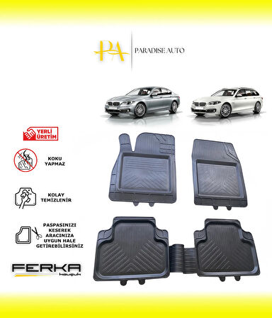 Bmw 5 Serisi F10 Makyajlı-F11 SW 2013-2016 Uyarlanabilir Universal Havuzlu Paspas