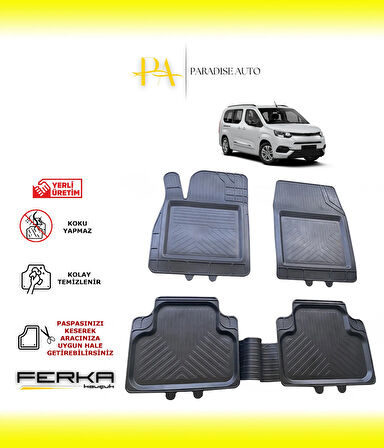 Toyota Proace City 2020 ve Üstü Uyarlanabilir Universal Havuzlu Paspas