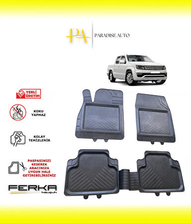 Volkswagen Amarok 2 2022 ve Üstü Uyarlanabilir Universal Havuzlu Paspas