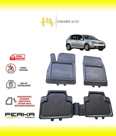 Volkswagen Golf 5 2003-2008 Uyarlanabilir Universal Havuzlu Paspas
