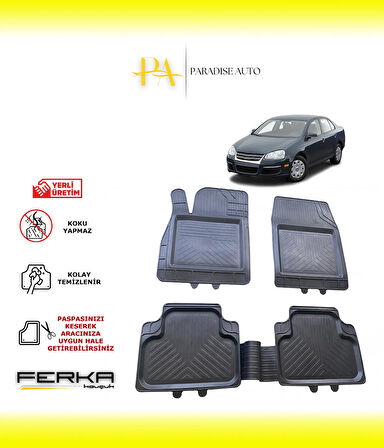 Volkswagen Jetta 5 2005-2010 Uyarlanabilir Universal Havuzlu Paspas