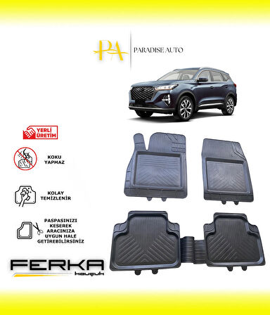 Chery Tiggo 7 Pro 2023 ve Üstü Uyarlanabilir Universal Havuzlu Paspas