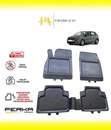 Volkswagen Polo 5 2009-2017 Uyarlanabilir Universal Havuzlu Paspas