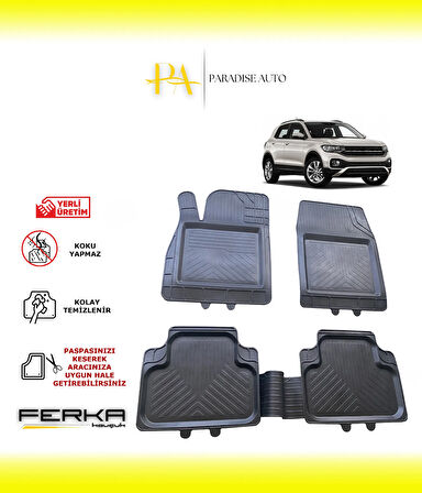 Volkswagen T-Cross 2019 ve Üstü Uyarlanabilir Universal Havuzlu Paspas