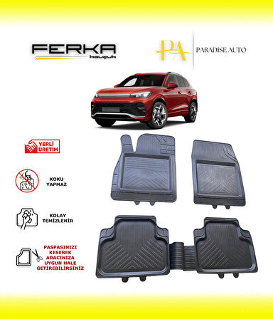 Volkswagen Tiguan 3 2024 ve Üstü Uyarlanabilir Universal Havuzlu Paspas