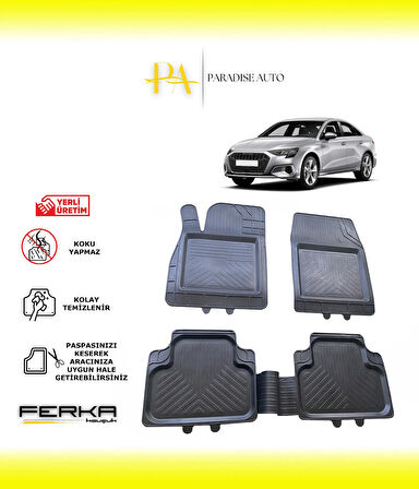 Audi A3 2020 ve Üstü Uyarlanabilir Universal Havuzlu Paspas