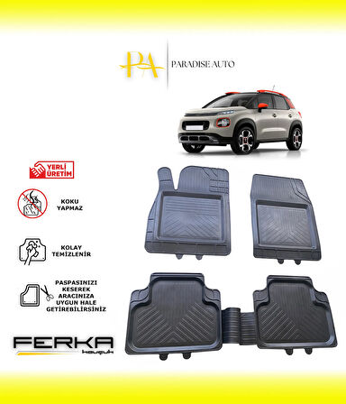 Citroen C3 Aircross 2017-2021 Uyarlanabilir Universal Havuzlu Paspas