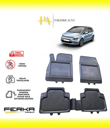 Citroen C4 Picasso 2013-2016 Uyarlanabilir Universal Havuzlu Paspas