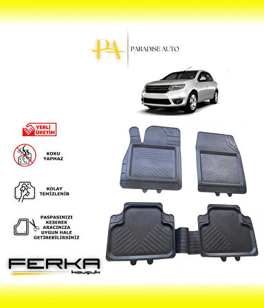Dacia Logan 2014-2020 Uyarlanabilir Universal Havuzlu Paspas