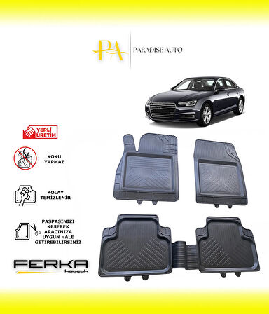 Audi A4 2016-2019 Uyarlanabilir Universal Havuzlu Paspas