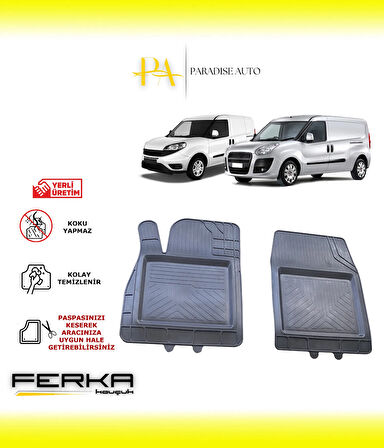 Fiat Doblo Ön 2 Parça 2010-2019 Uyarlanabilir Universal Havuzlu Paspas