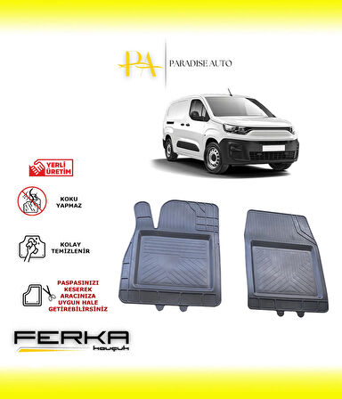 Fiat Doblo Ön 2 Parça 2022 ve Üstü Uyarlanabilir Universal Havuzlu Paspas