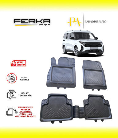 Ford Courier 2024 ve Üstü Uyarlanabilir Universal Havuzlu Paspas