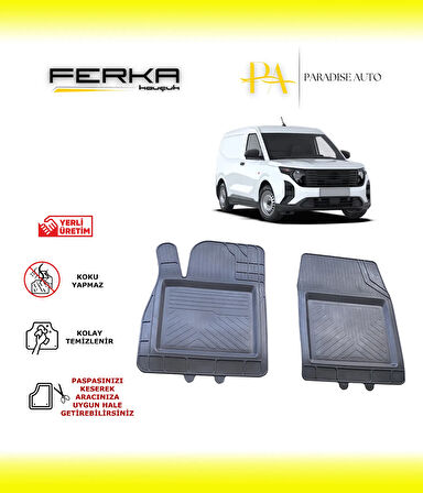 Ford Courier Ön 2 Parça 2024 ve Üstü Uyarlanabilir Universal Havuzlu Paspas