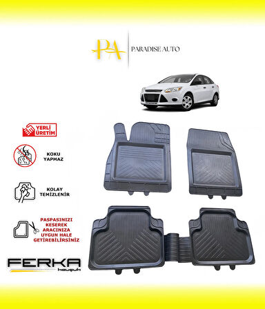 Ford Focus 3 2011-2015 Uyarlanabilir Universal Havuzlu Paspas