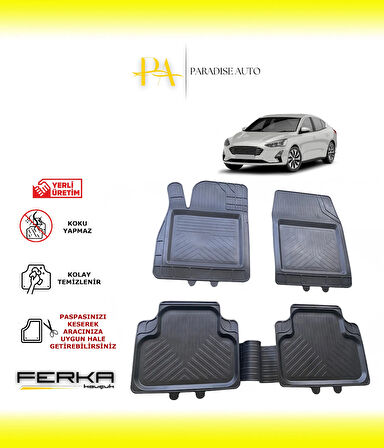 Ford Focus 5 Sedan 2022 ve Üstü Uyarlanabilir Universal Havuzlu Paspas