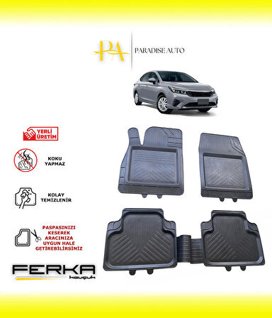 Honda City 7 2019 ve Üstü Uyarlanabilir Universal Havuzlu Paspas