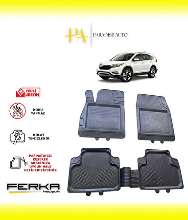 Honda CR-V 5 2016-2022 Uyarlanabilir Universal Havuzlu Paspas