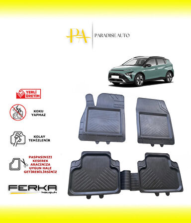 Hyundai Bayon 2021 ve Üstü Uyarlanabilir Universal Havuzlu Paspas
