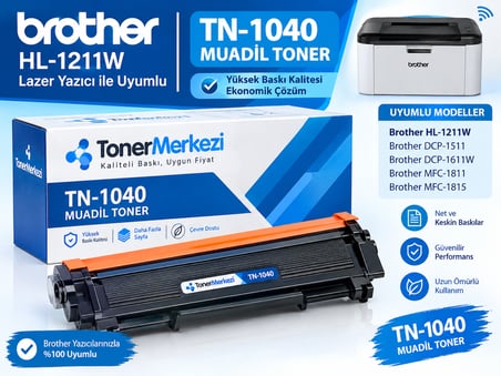 Brother Hl-1211w Toner Tn-1040 Uyumlu Toner Kaliteli