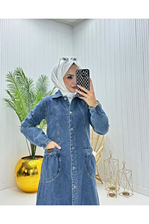 Kadın Kar Yıkama Kot Kap