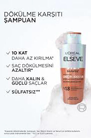 Elseve Growth Booster Dökülme Karşıtı Rutin: Şampuan & Saç Bakım Kremi & Saç Derisi Serumu