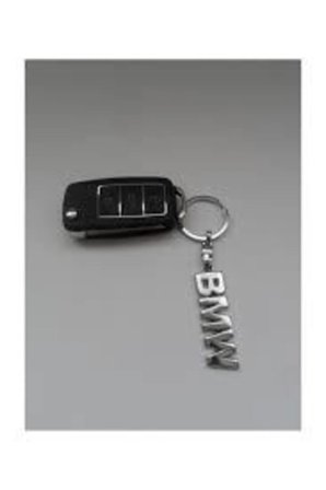 Bmw Yazı Logolu Metal Otomobil Anahtarlığı - Krom Kaplamalı