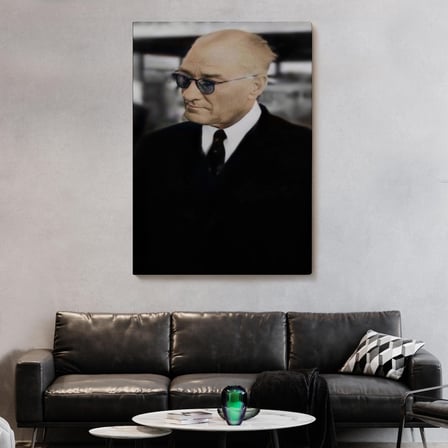 Atatürk Portre Tablosu Mustafa Kemal Atatürk Dikdörtgen Dekoratif Kanvas Tablo-FF-130