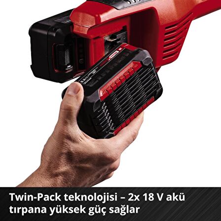 Einhell Akülü Tırpan AGILLO 36/255 BL Power X-Change (Li-Ion, 2x18V, PurePOWER Kömürsüz ön motor, elektronik hız kontrolü, çift tutma kolu, ayrılabilir mil, akü ve şarj cihazı dahil değildir) - 3411320