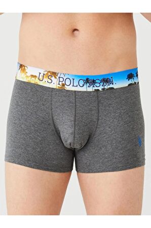 U.S. Polo Assn. Erkek 3'lü Boxer Turuncu-Saks-Antrasit