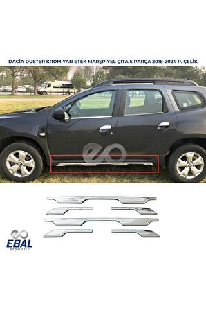 DACİA DUSTER KROM YAN ETEK MARŞPİYEL ÇITA 6 prç 2018 üzeri P.Çelik