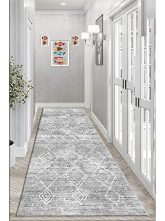 Dijital Baskılı Iskandinav Geometrik Salon,mutfak,yolluk Halısı Kaymaz Halı 4671