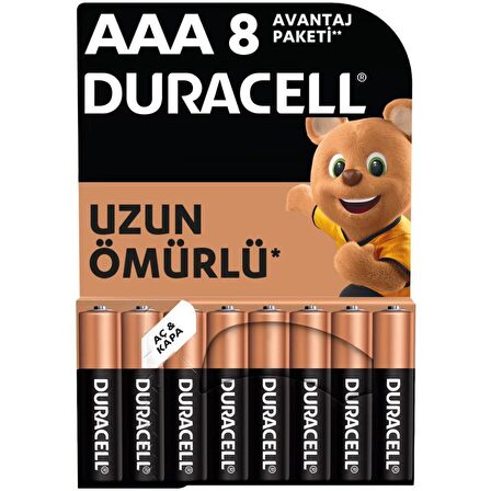 Duracell Basic İnce Kalem Pil 8' li AAA