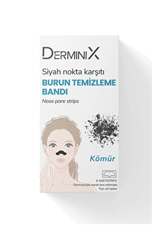 Derminix Kömürlü Siyah Nokta Karşıtı Burun Temizleme Bandı 