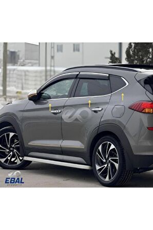 Hyundai Tucson Krom Cam Çıtası 6 prç. 2015 ve üzeri P.Çelik