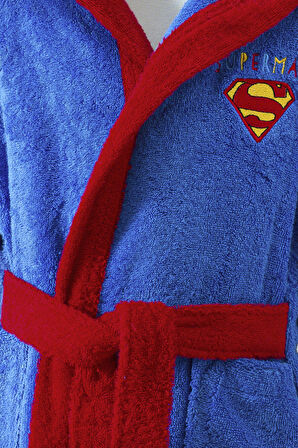 Özdilek Superman Colors Lisanslı Kapüşonlu Çocuk Bornozu 5/6 Yaş