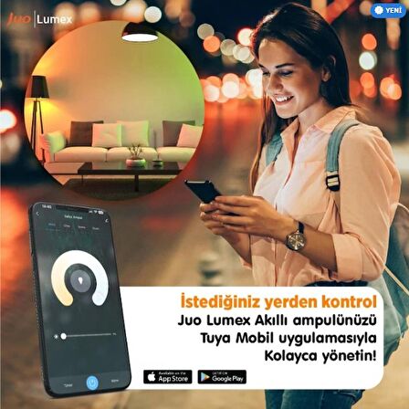 Juo Lumex Akıllı Ampul 9W Led RGB Wifi & Bluetooth