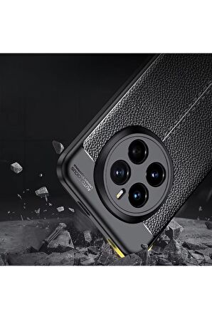 Honor Magic 7 Pro Uyumlu Silikon Kılıf Deri Desenli Kamera Korumalı Darbe Emici Autofocus Kapak