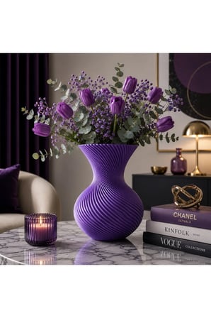Spiral Modern Dekoratif Vazo - 3D Baskı Ev Ofis Dekoru