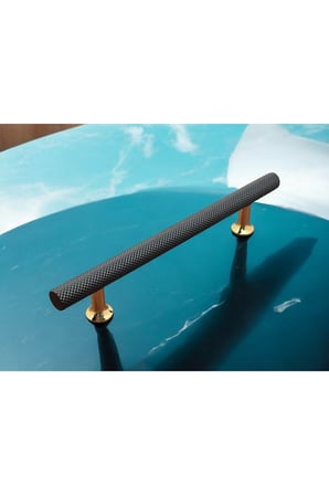 Rattan Mat Siyah Gold Mobilya Tv Ünitesi Konsol Mutfak Çekmece Dolap Kulpu 128 Mm 12,8 Cm 1 Adet