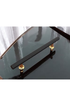 Rattan Mat Siyah Gold Mobilya Tv Ünitesi Konsol Mutfak Çekmece Dolap Kulpu 128 Mm 12,8 Cm 1 Adet