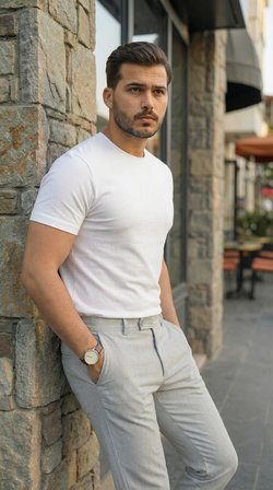 Erkek Slim Fit Dilli Kumaş Pantolon