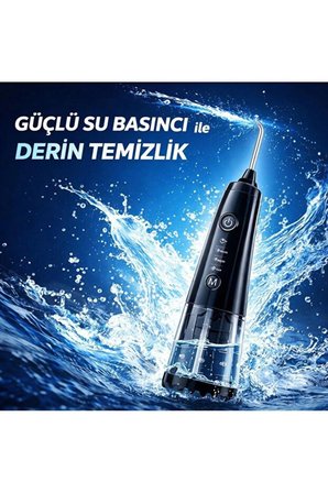 Ağız Duşu Şarjlı 320 ML Su Hazneli 4 Modlu Su Geçirmez Taşınabilir Oral Irrigator 5 Başlıklı Derin Temizlik