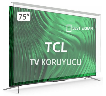 TCL 75C7L TV EKRAN KORUYUCU - TCL 75" inç 189cm 75C7LGTV QD miniled KIRILMAZ Ekran Koruyucu