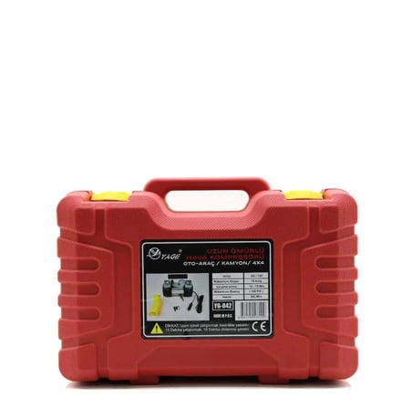 Profesyonel Hava Kompresörü 150 Psi 12v Çift Pistonlu Çantalı Özel Ekstra 4 Şişirme Aparatlı