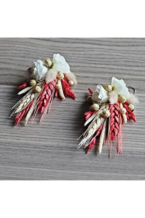 Gelin Küpesi Kuru Çiçekli Gelin Küpesi