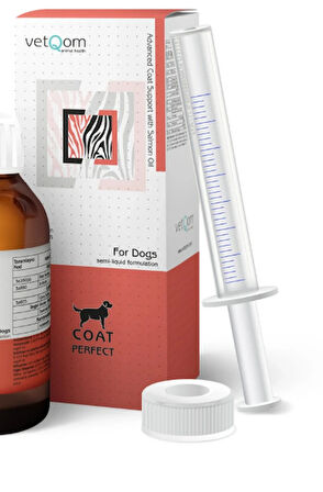 VetQom Köpek Coat Perfect – Deri ve Tüy Sağlığı – 120 ml.